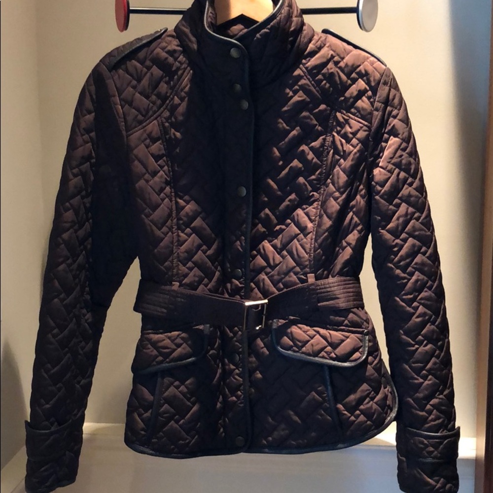 2X 🥰HP🎉Cole Haan Leather Trimmed Jacket - Picture 3 of 15